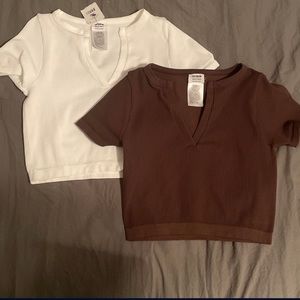 Seamless crop top shirts